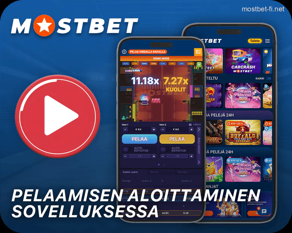 Ohjeet kasinolla pelaamiseen Mostbet-mobiilisovelluksessa