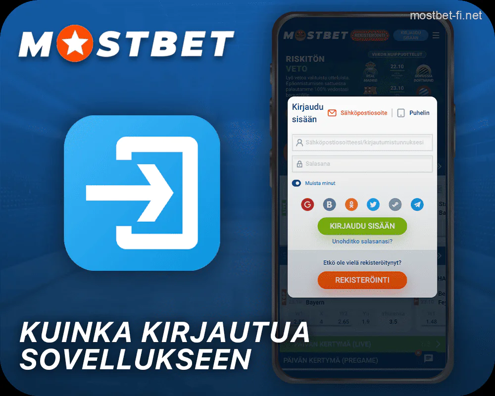 Ohjeet Mostbet-mobiilisovellukseen kirjautumiseen