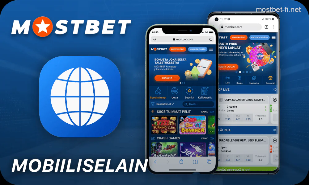 Mobiiliversio Mostbet-selaimesta Suomessa