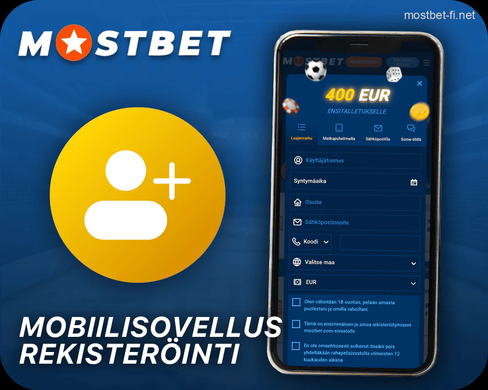 Uusien pelaajien rekisteröinti Mostbet-mobiilisovelluksessa