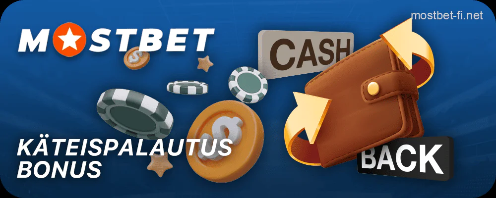 Käteispalautusbonus Mostbet-pelaajille