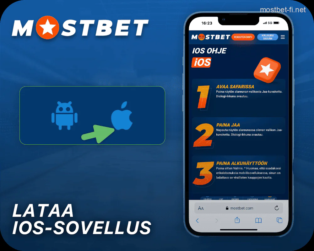 Mostbet-mobiilisovelluksen asentaminen iOS:lle