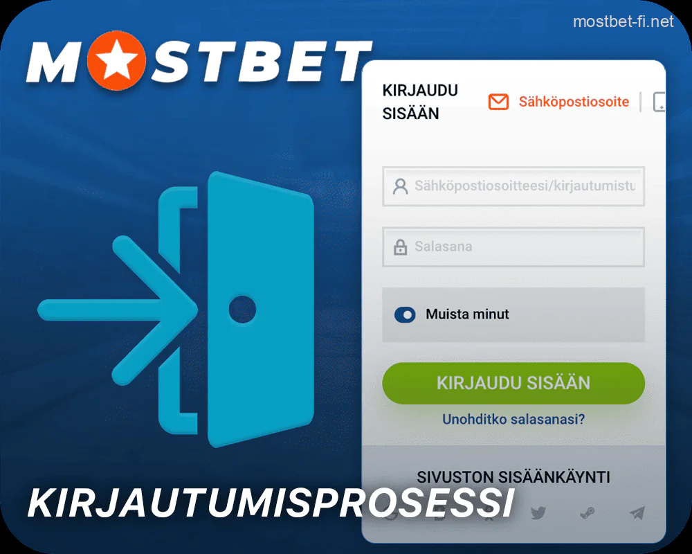 Kirjautuminen Mostbet Finlandiin