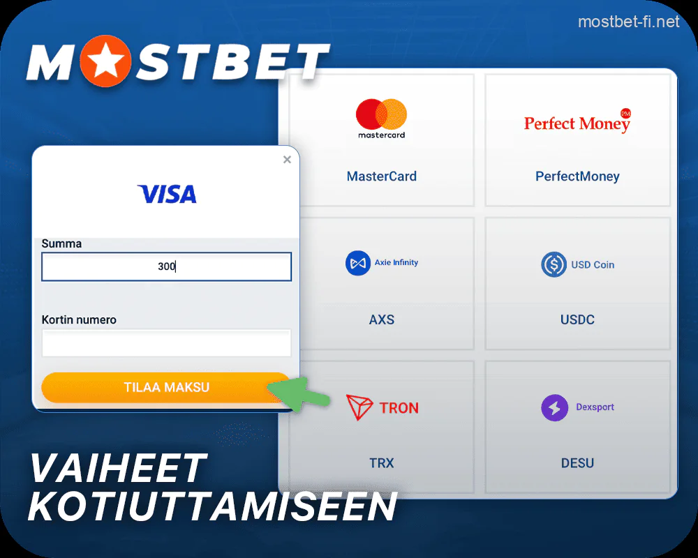 Ohjeet varojen nostamiseen Mostbet-tililtäsi