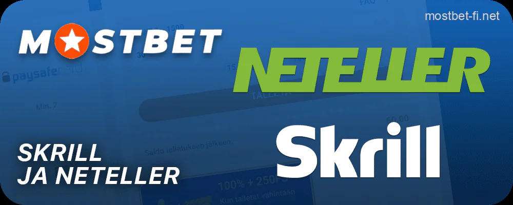 Täytä Mostbet Skrill ja Neteller