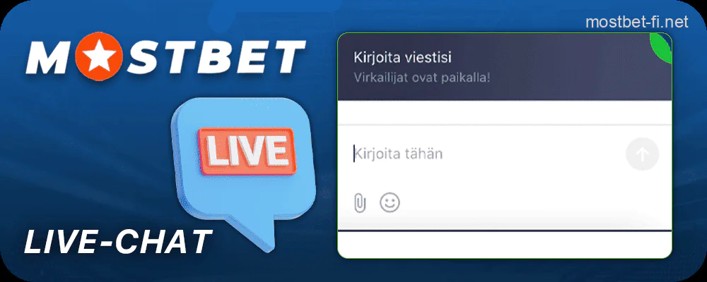 Live-chat Mostbet tukitiimin kanssa